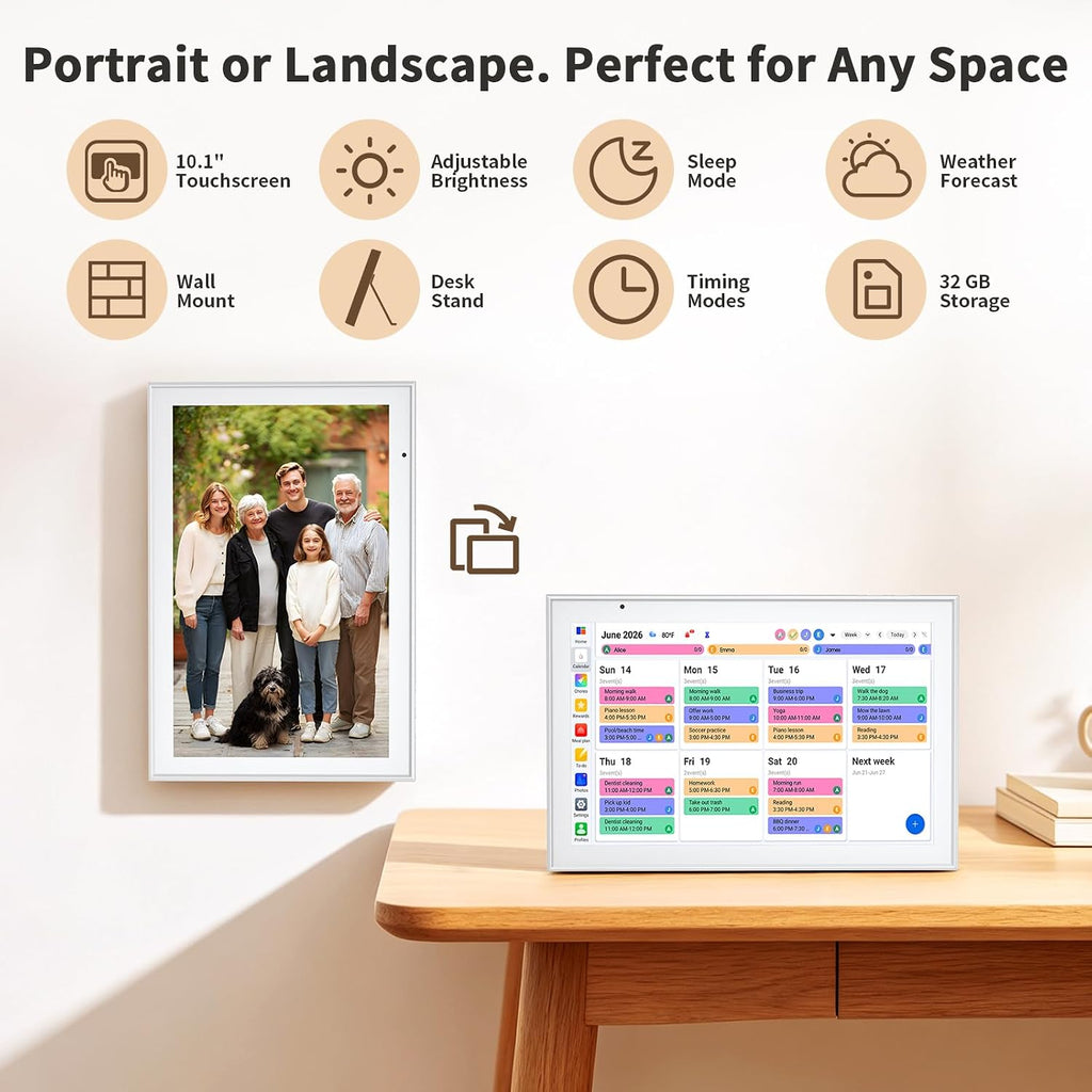 VEJLD™ 10.1" Smart Digital Calendar